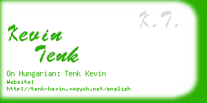 kevin tenk business card